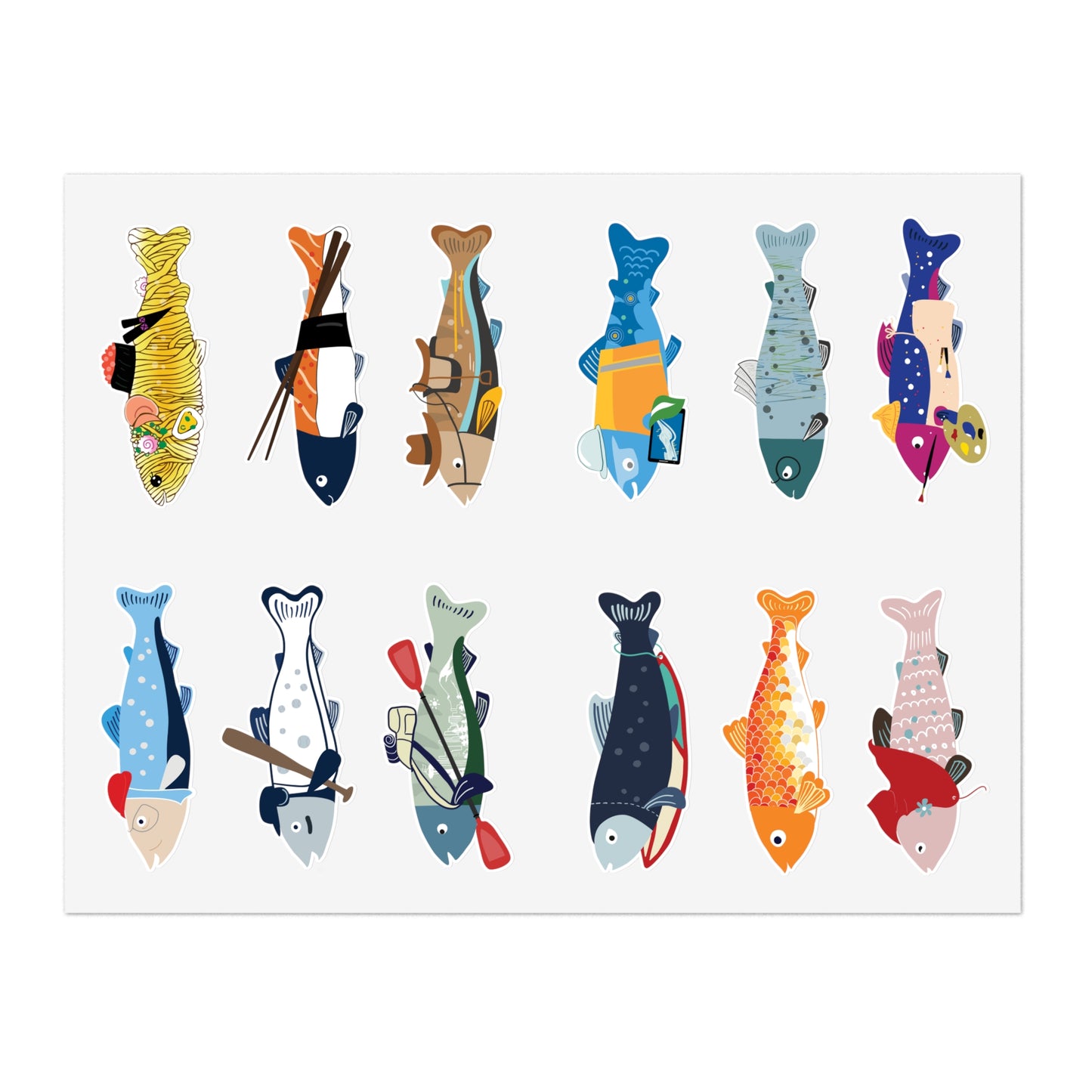 Survive the Sound Fish Sticker Sheet - Collection 5