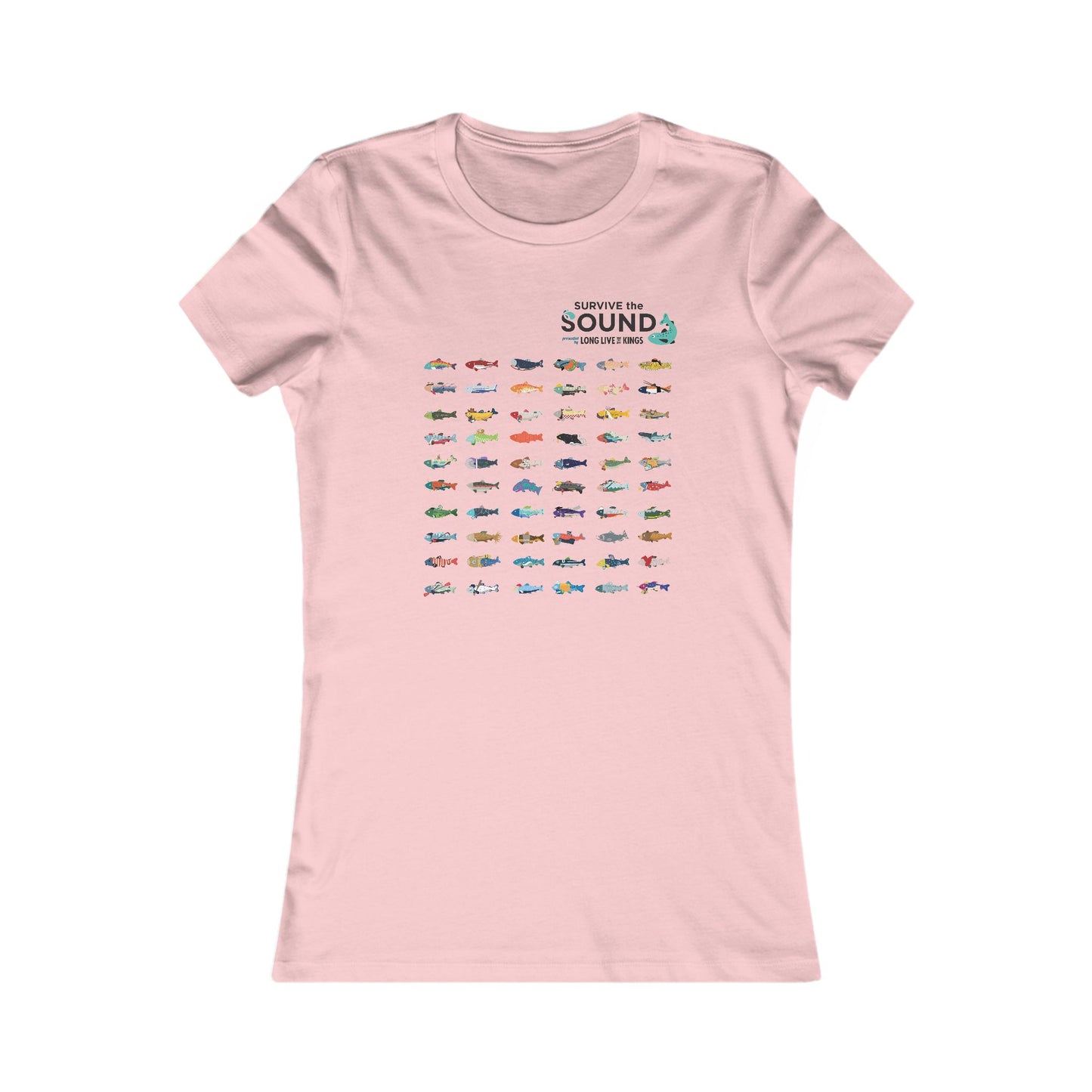 2026 Survive the Sound Fish Grid Women's Tee