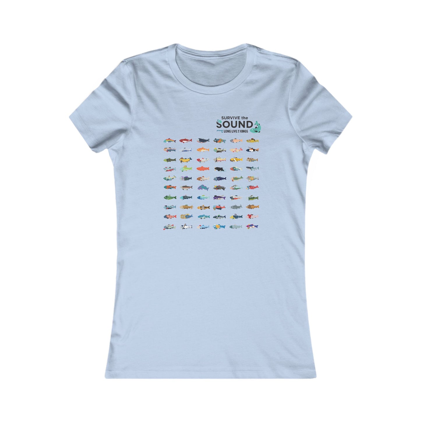 2026 Survive the Sound Fish Grid Women's Tee