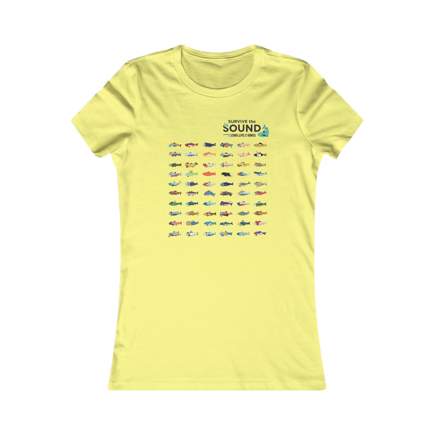 2026 Survive the Sound Fish Grid Women's Tee