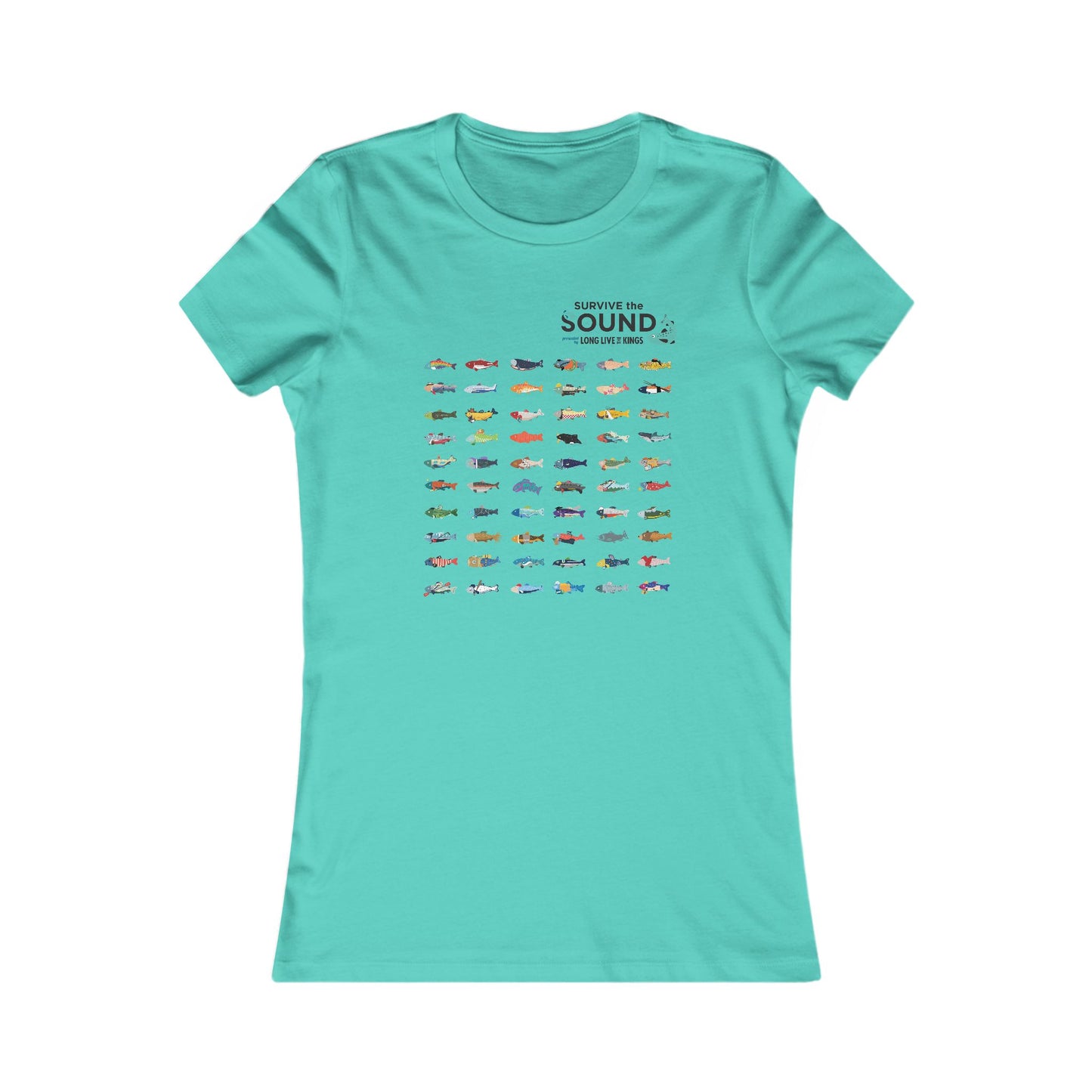2026 Survive the Sound Fish Grid Women's Tee
