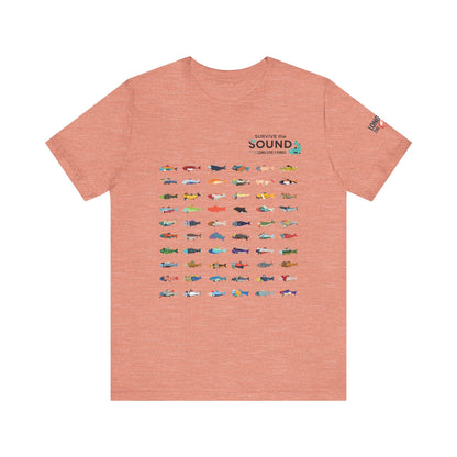 2026 Survive the Sound Fish Grid Unisex Tee