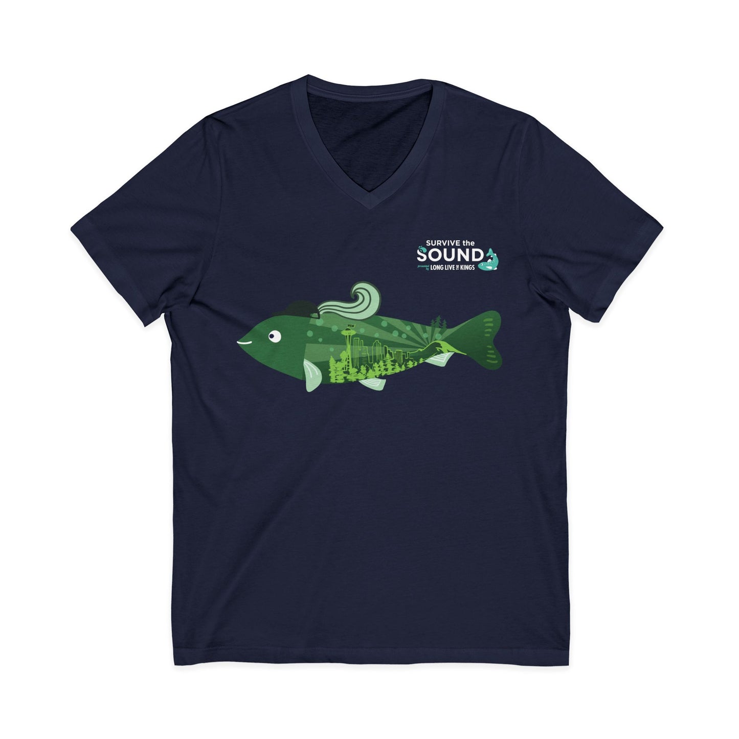 Emerald Unisex V-Neck Tee