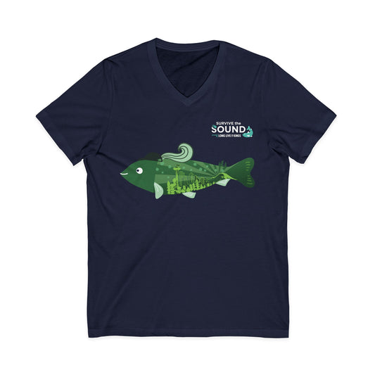 Emerald Unisex V-Neck Tee