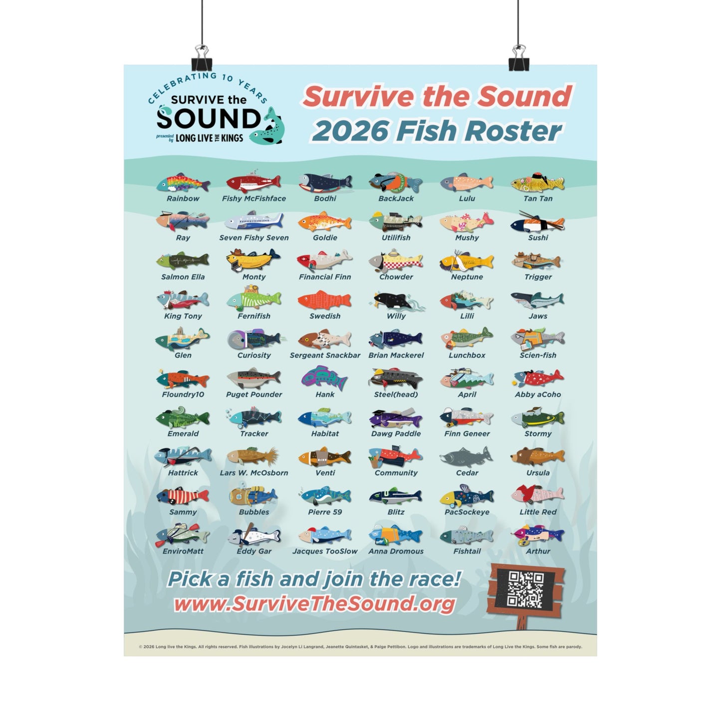 Survive the Sound 2026 Fish Poster