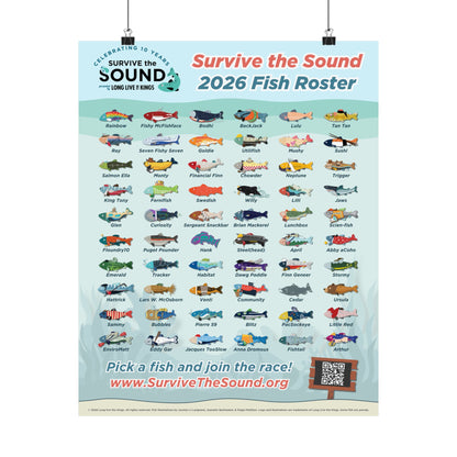 Survive the Sound 2026 Fish Poster