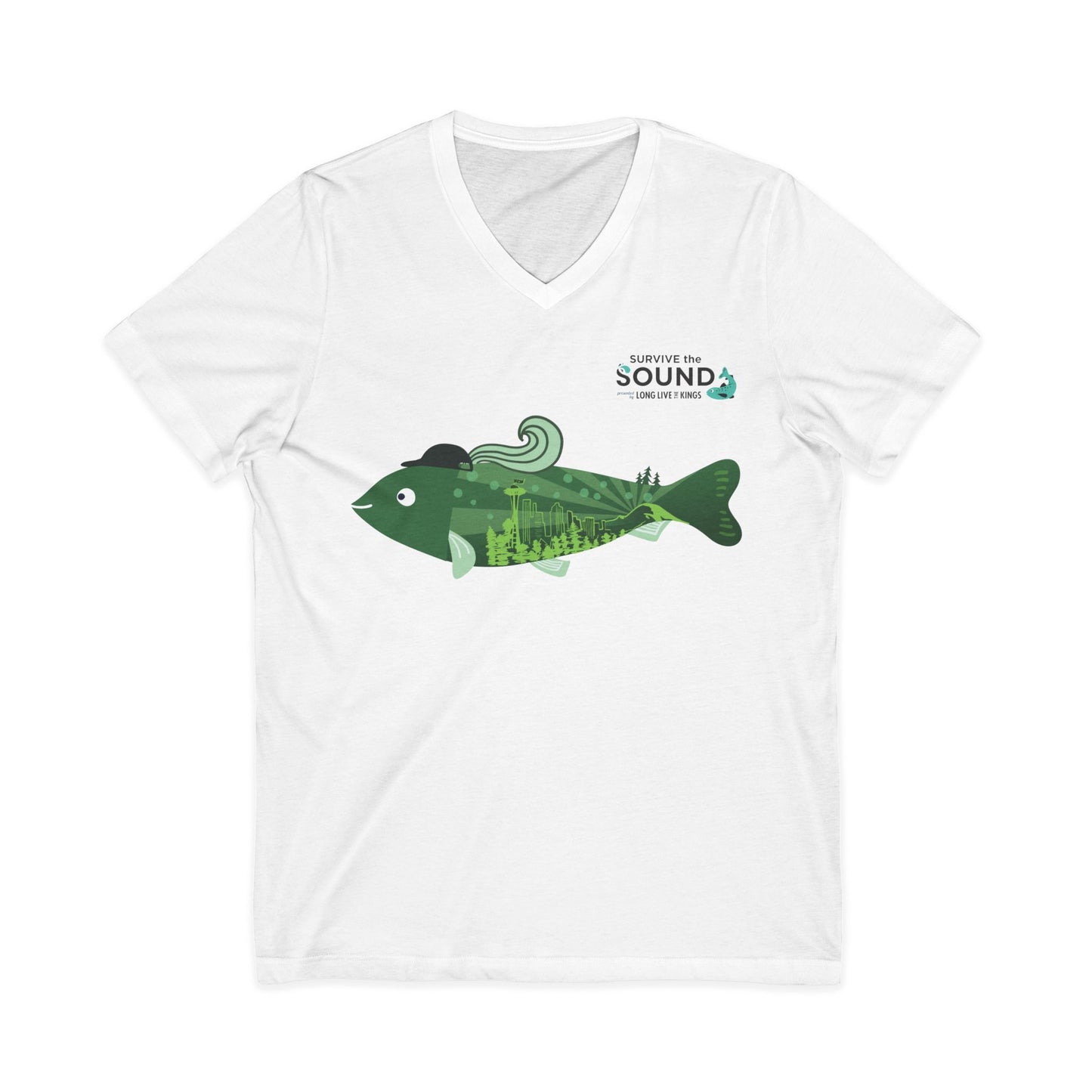 Emerald Unisex V-Neck Tee