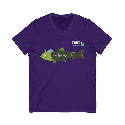 Salmon Ella Unisex V-Neck Tee