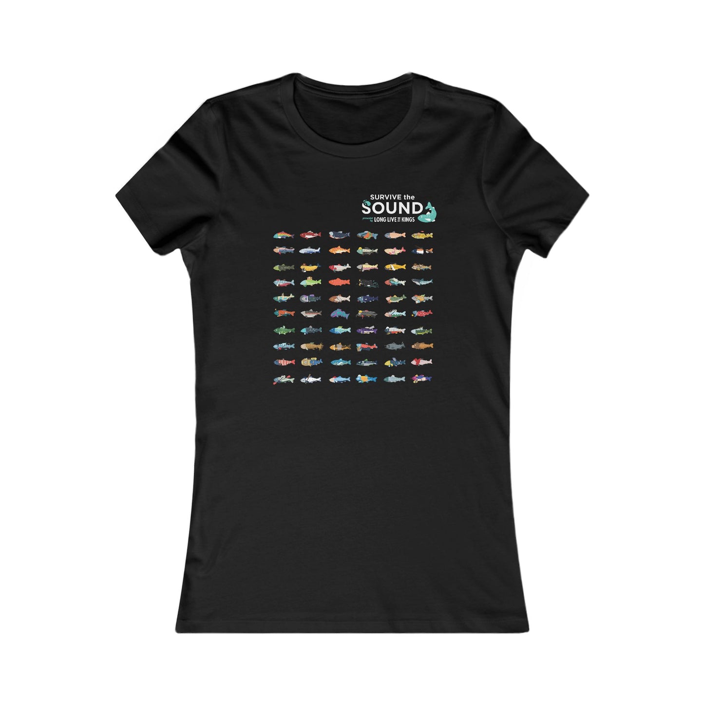 2026 Survive the Sound Fish Grid Women's Tee