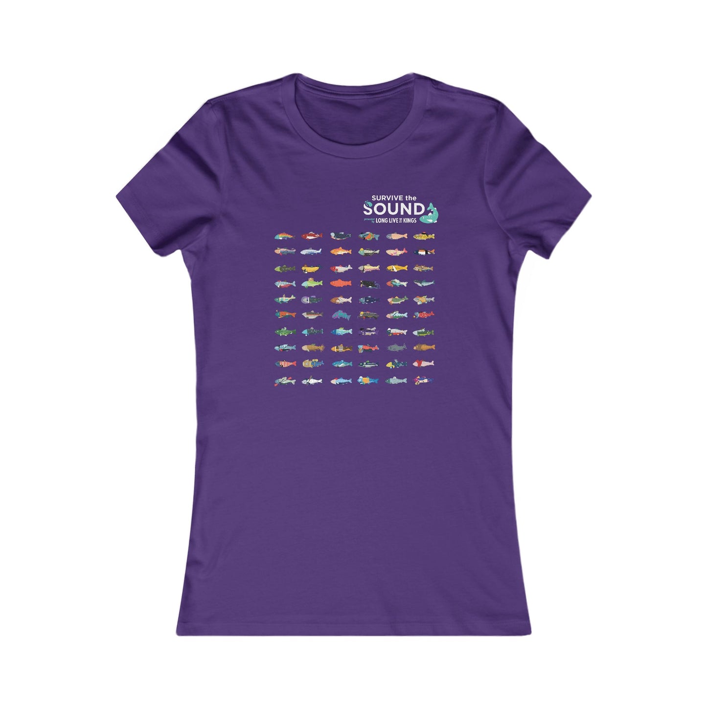 2026 Survive the Sound Fish Grid Women's Tee