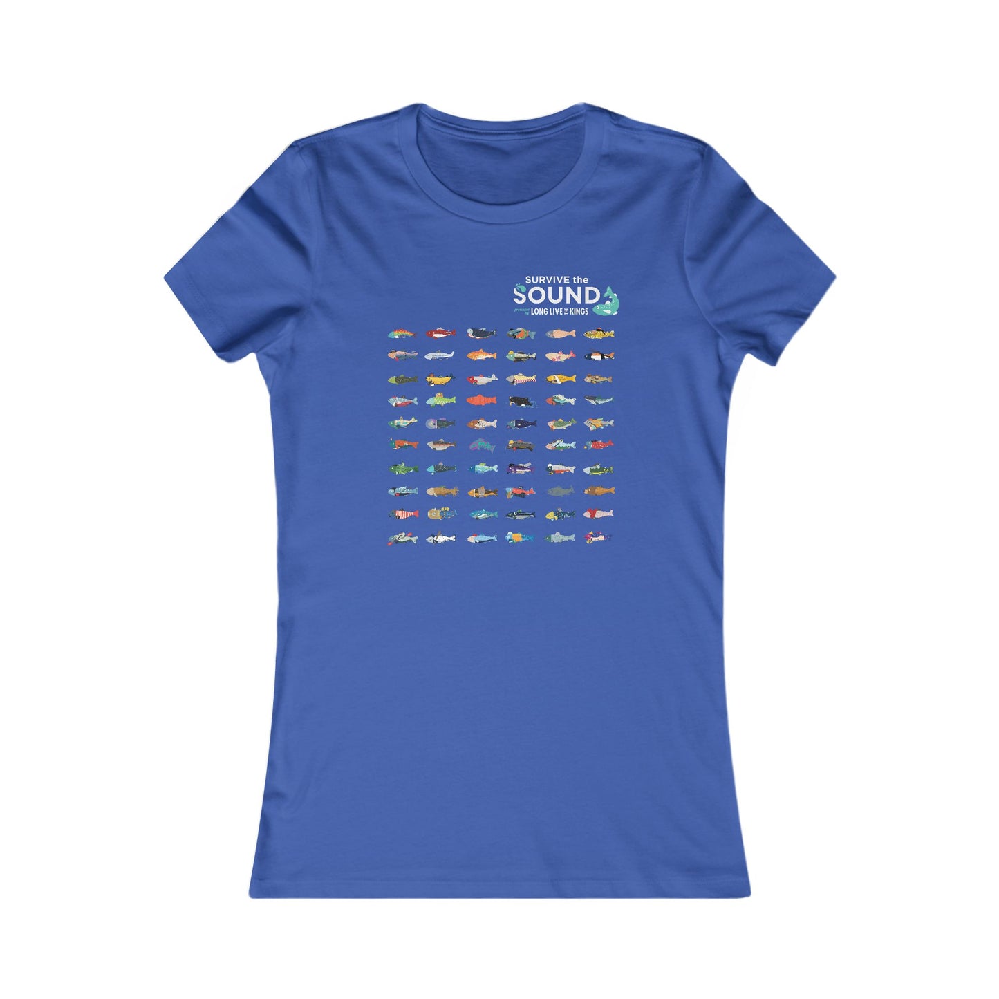 2026 Survive the Sound Fish Grid Women's Tee