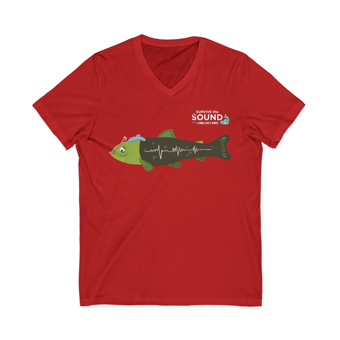 Salmon Ella Unisex V-Neck Tee