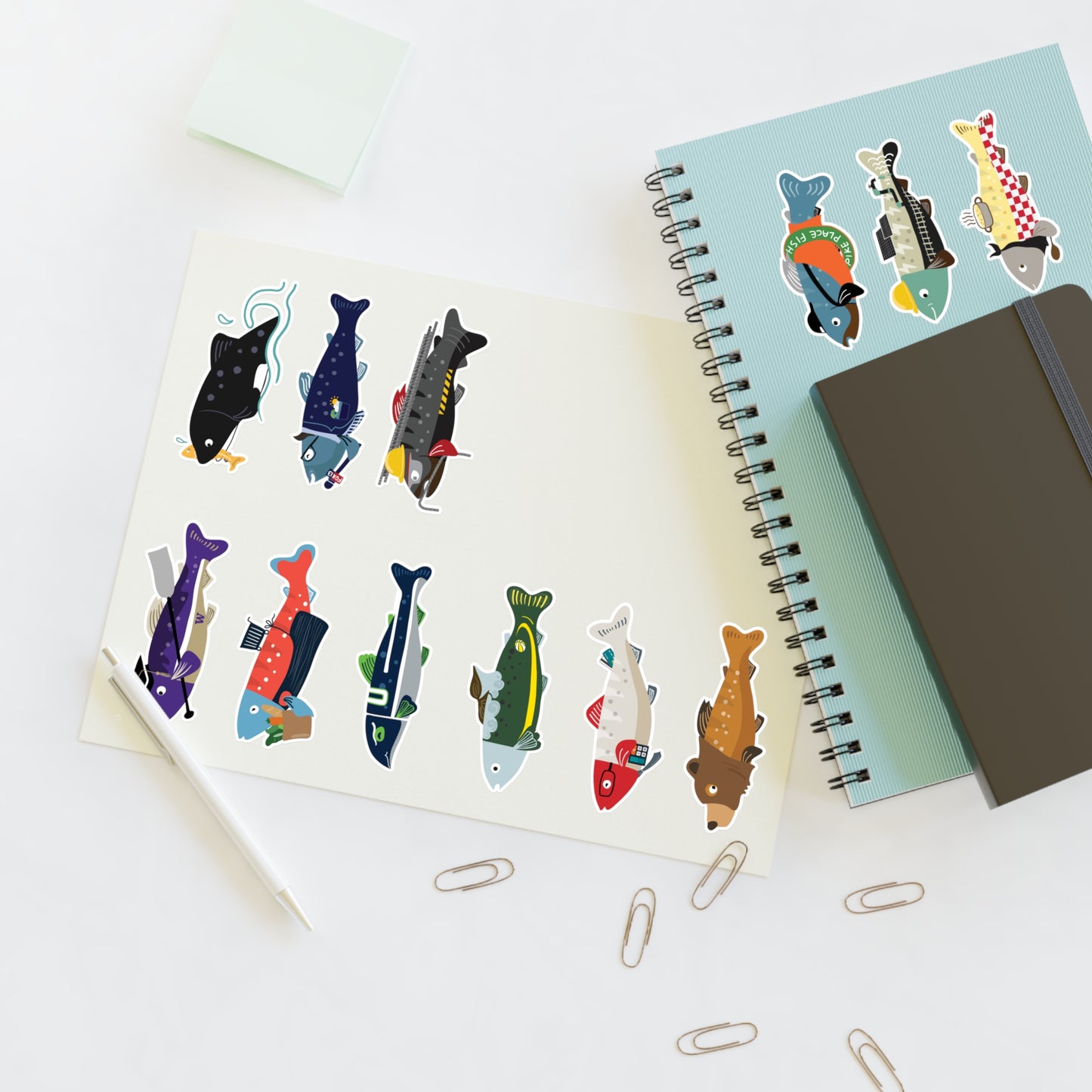 Survive the Sound Fish Sticker Sheet - Collection 2