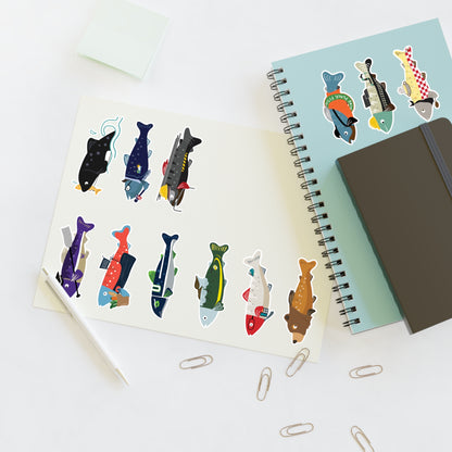 Survive the Sound Fish Sticker Sheet - Collection 2