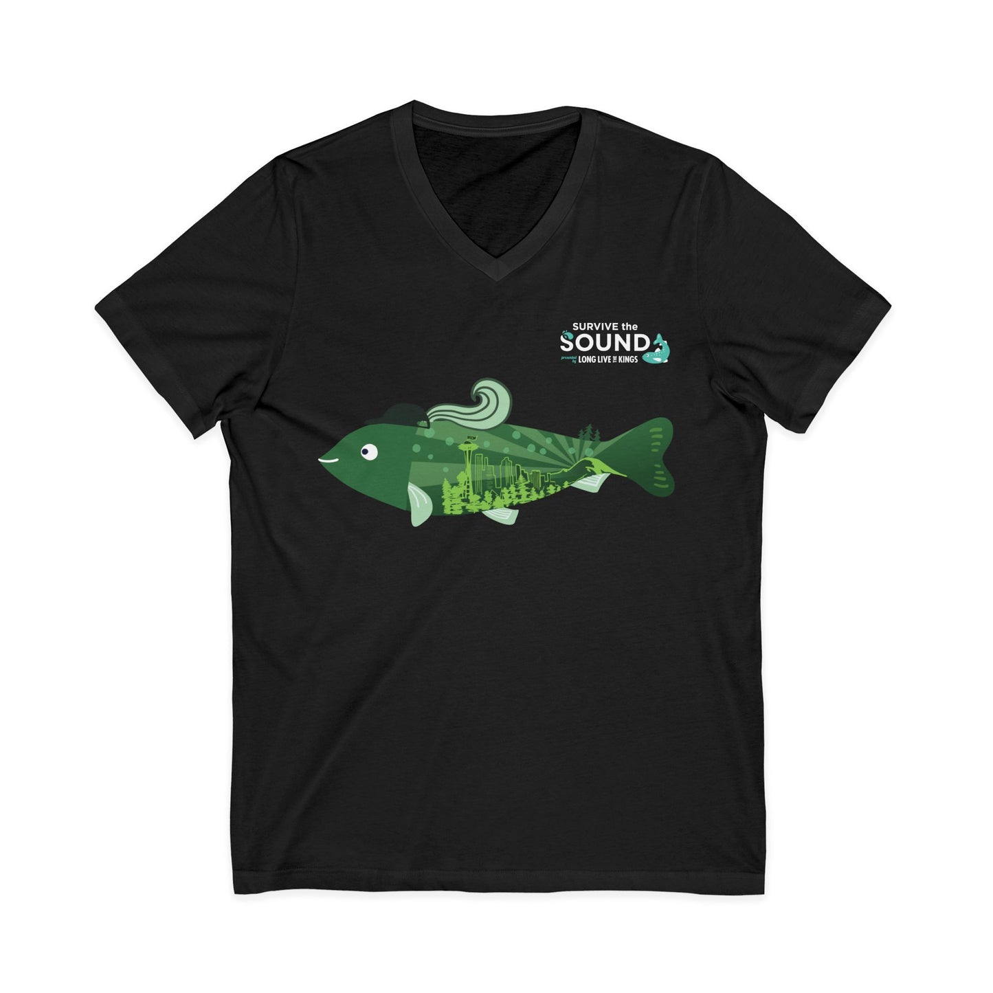 Emerald Unisex V-Neck Tee