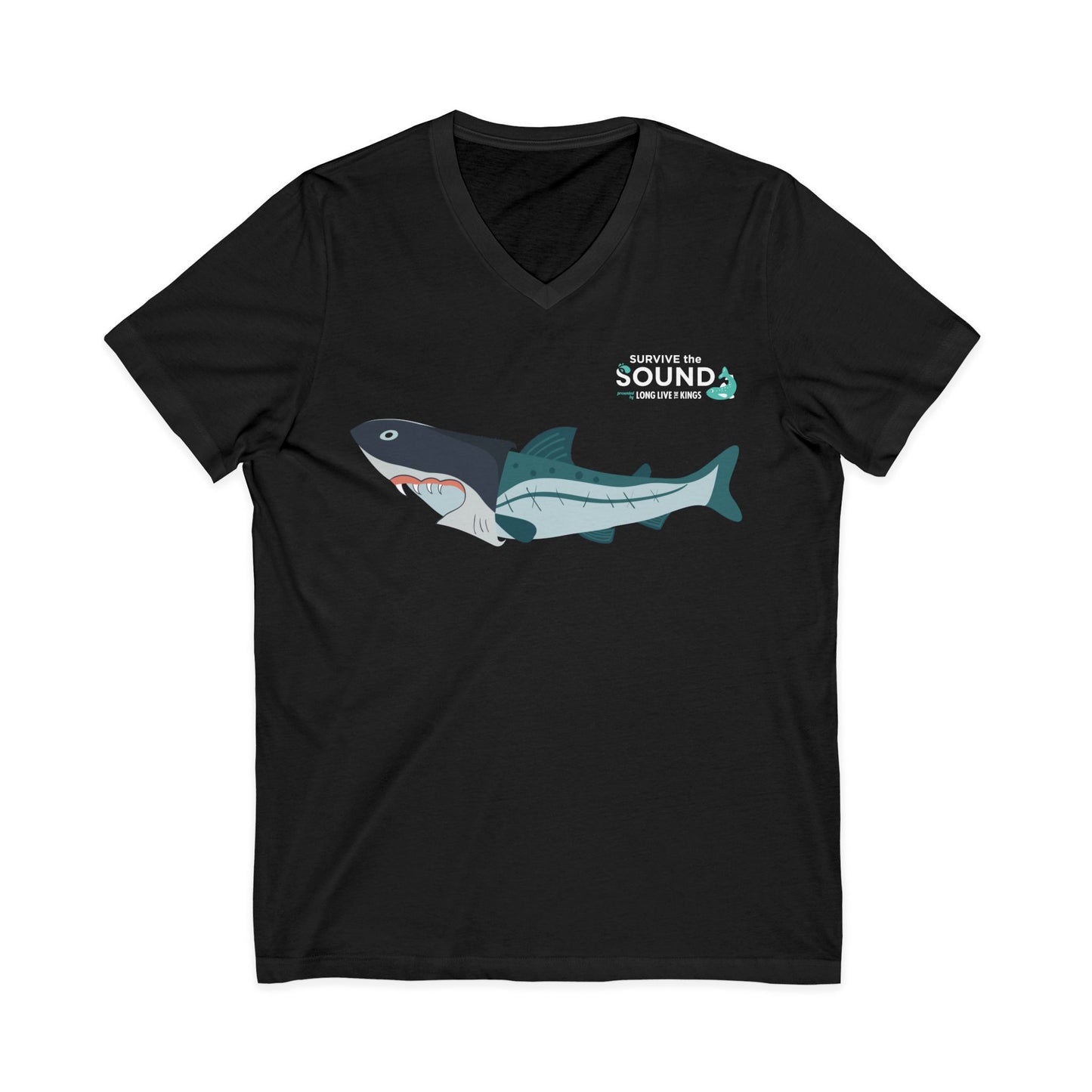 Jaws Unisex V-Neck Tee
