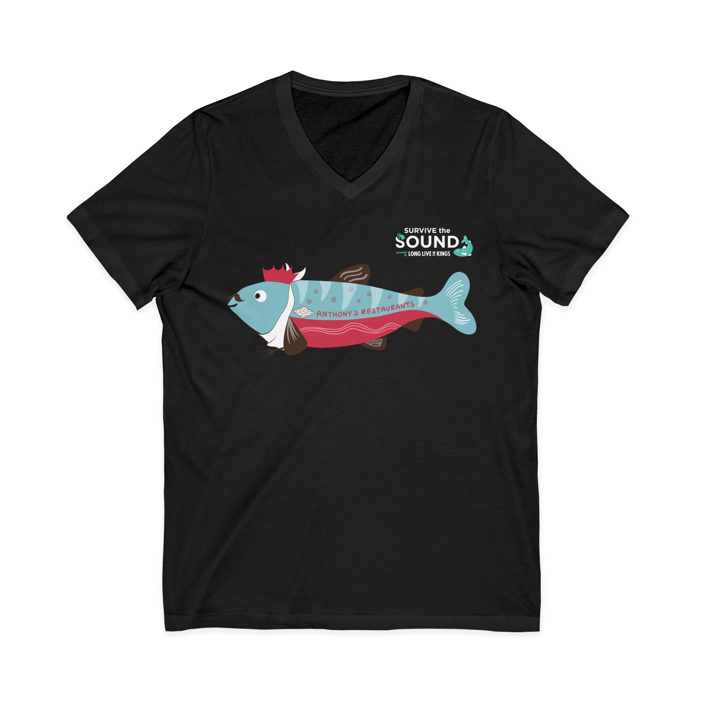 King Tony Unisex V-Neck Tee
