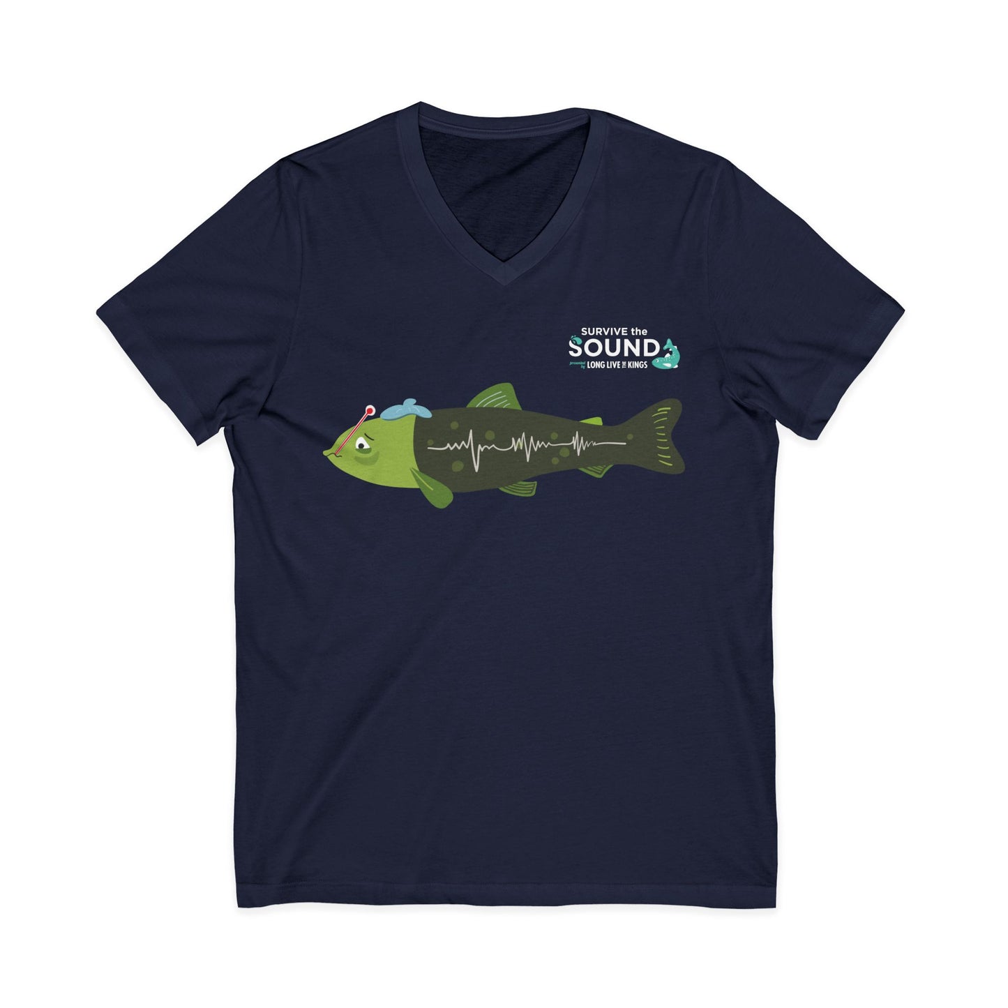 Salmon Ella Unisex V-Neck Tee