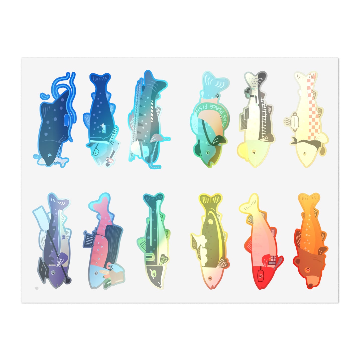 Survive the Sound Fish Sticker Sheet - Collection 2