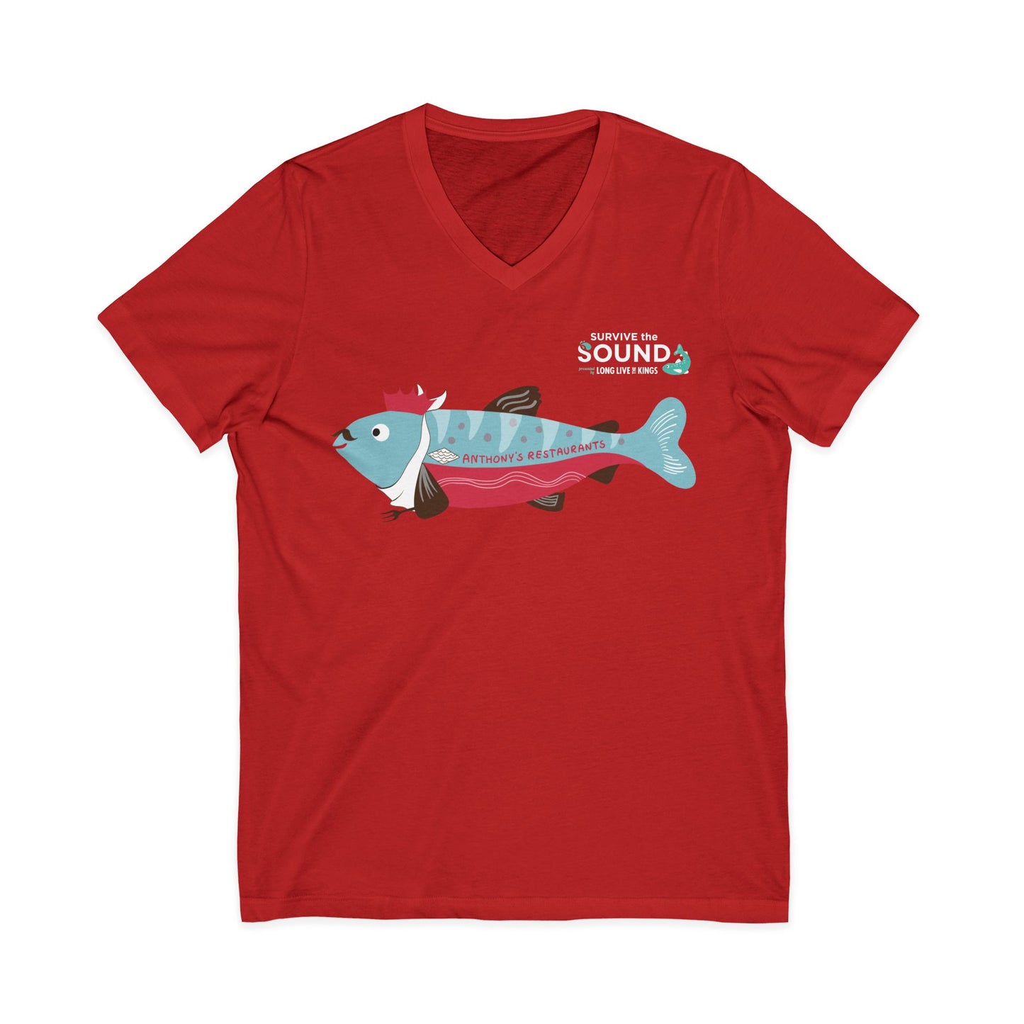 King Tony Unisex V-Neck Tee
