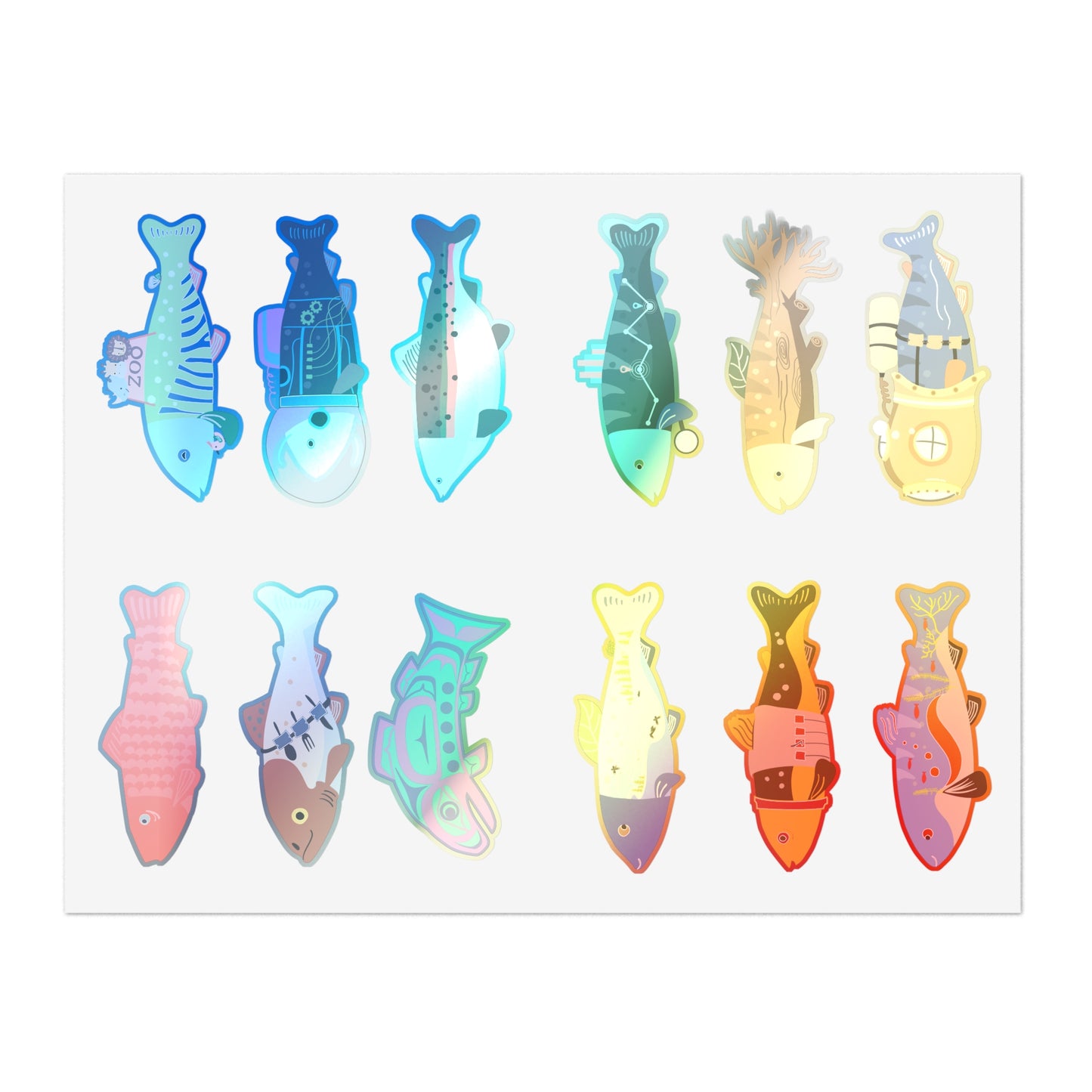 Survive the Sound Fish Sticker Sheet - Collection 3