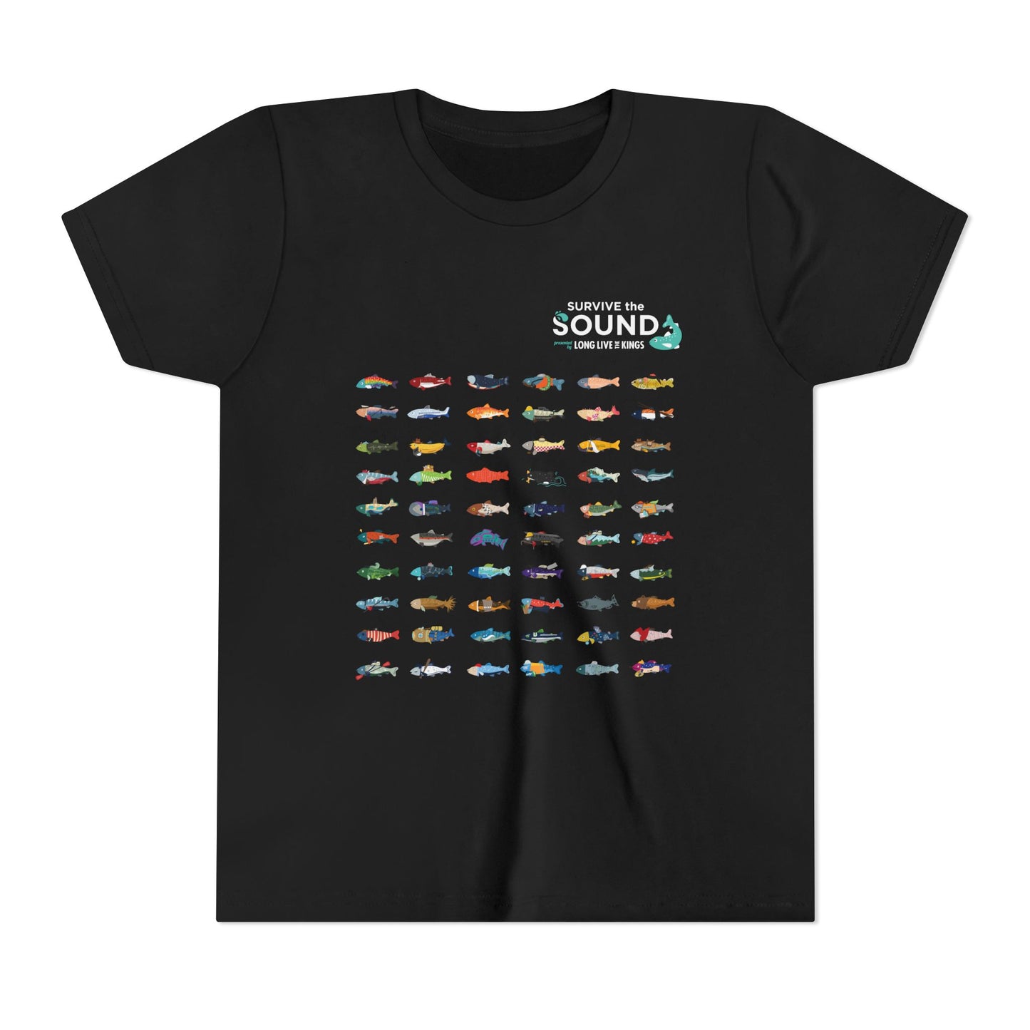 2026 Survive the Sound Fish Grid Youth Tee