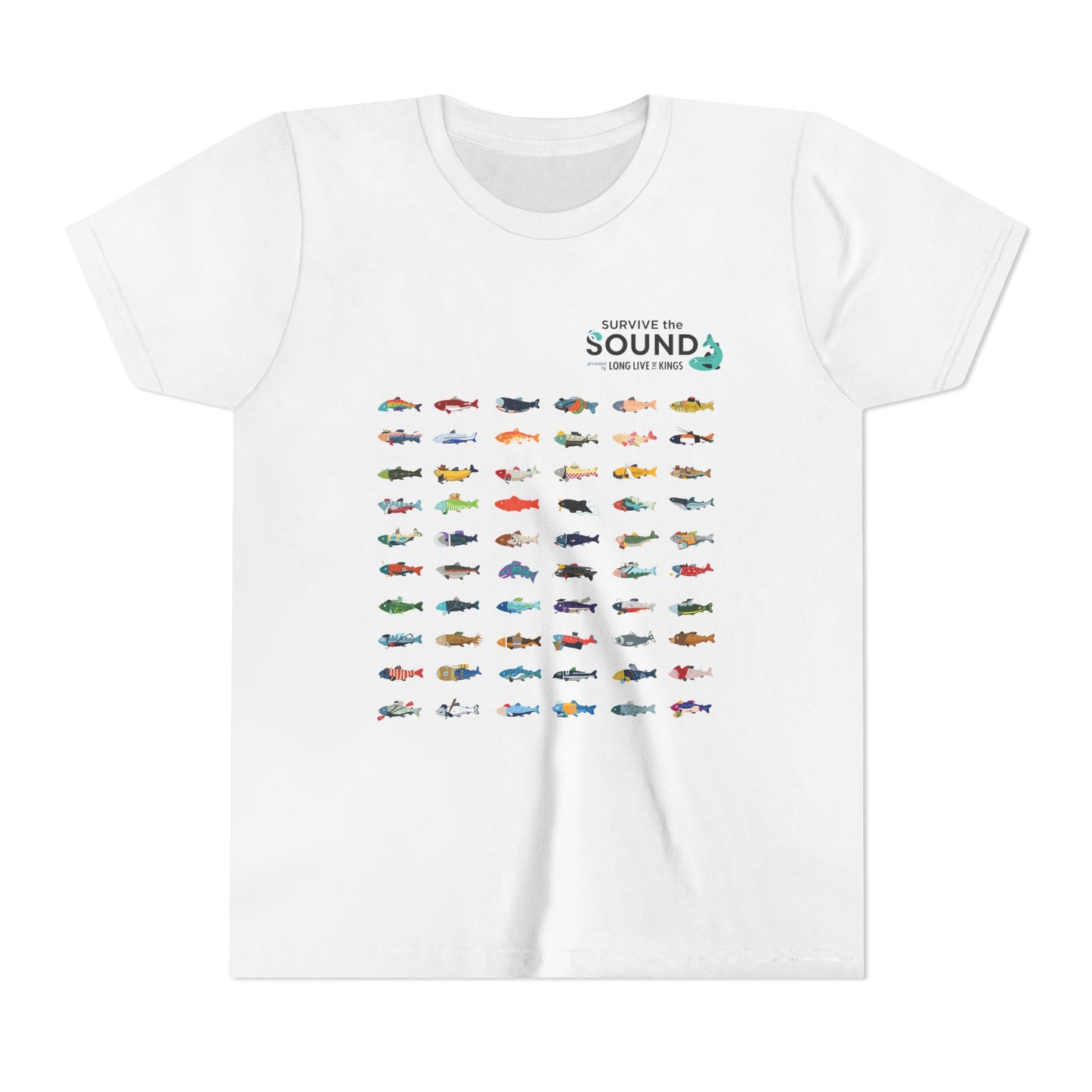 2026 Survive the Sound Fish Grid Youth Tee